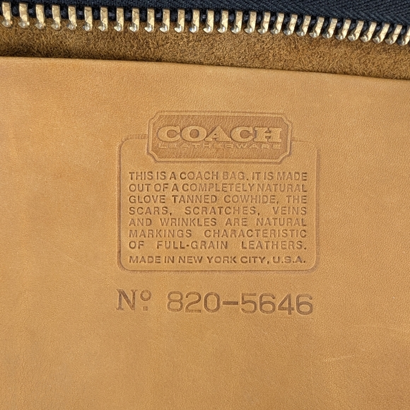 Coach New York 70s slim clutch or document portfolio in British Tan leather - Picture 6 of 11